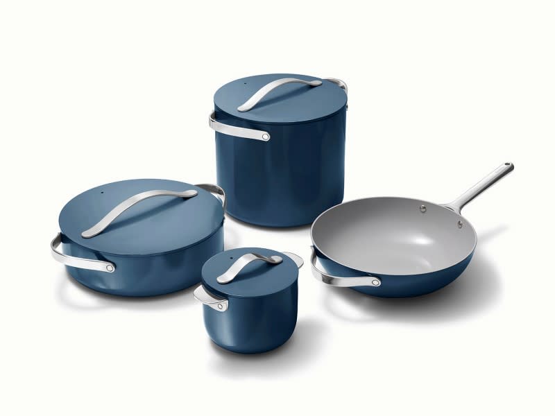 Before — Ceramic Cookware Set (Navy)